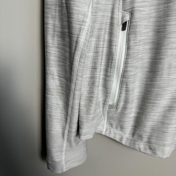 New Balance Women's Gray/Beige Asymmetric Zip Up Performance Track Jacket M - Picture 2 of 16